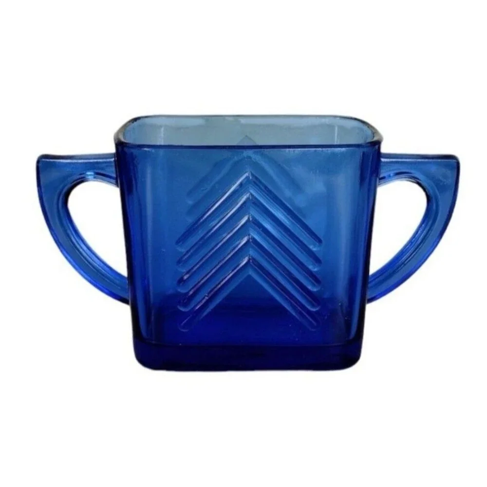 Vintage 30s Hazel Atlas Cobalt 